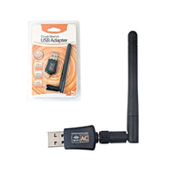 Thumbnail for Side view of USB wifi adapter with antenna rotated