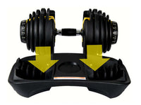 Thumbnail for Dumbbells in use for arm workout at home gym