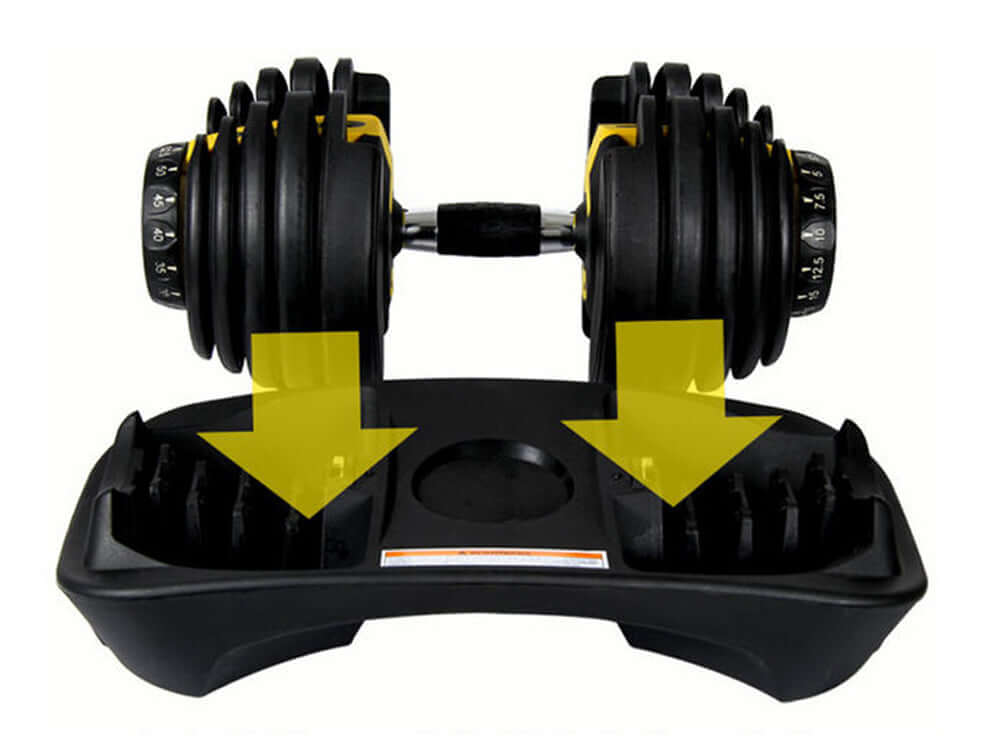 Dumbbells showing non-slip ergonomic grip