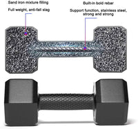Thumbnail for Dumbells Sport Hexagon Dumbbells Set Home Gym Fitness Hexagon