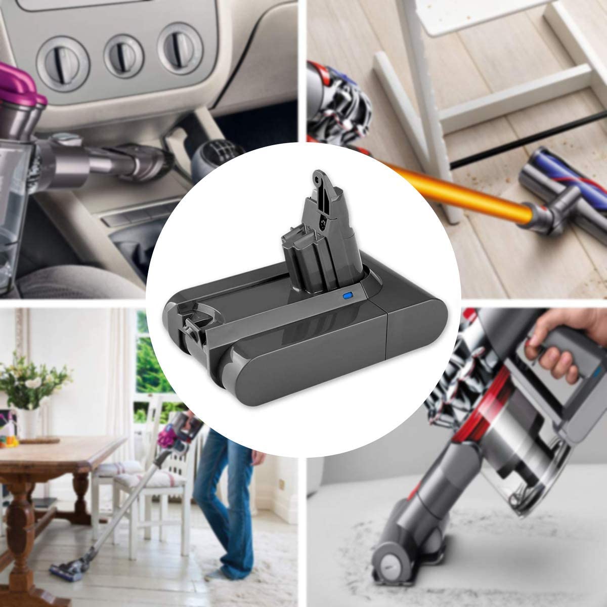 Dyson V6 battery with durable casing