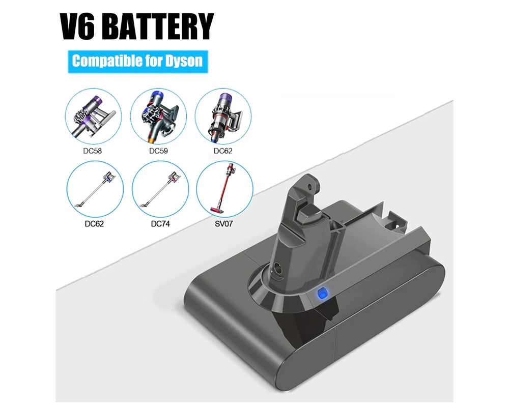 Replacement Dyson V6 battery 2500mAh