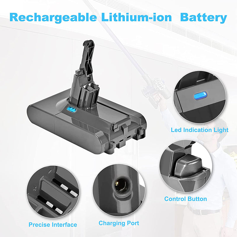 Replacement Battery for all Dyson V8 SV10 vacuum cleaners 4000mAh - The Shopsite