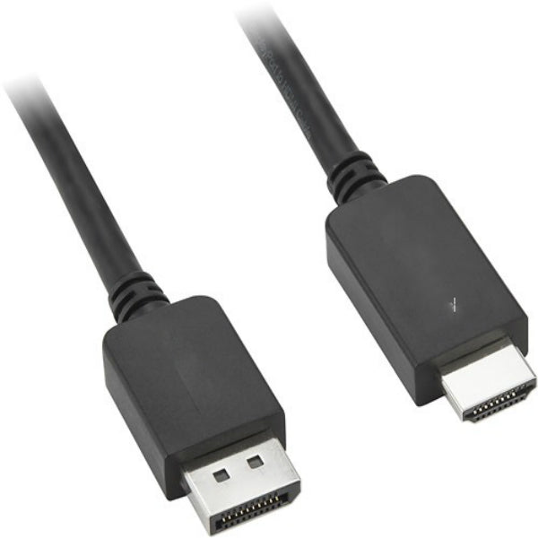 Cable connected to monitor and laptop