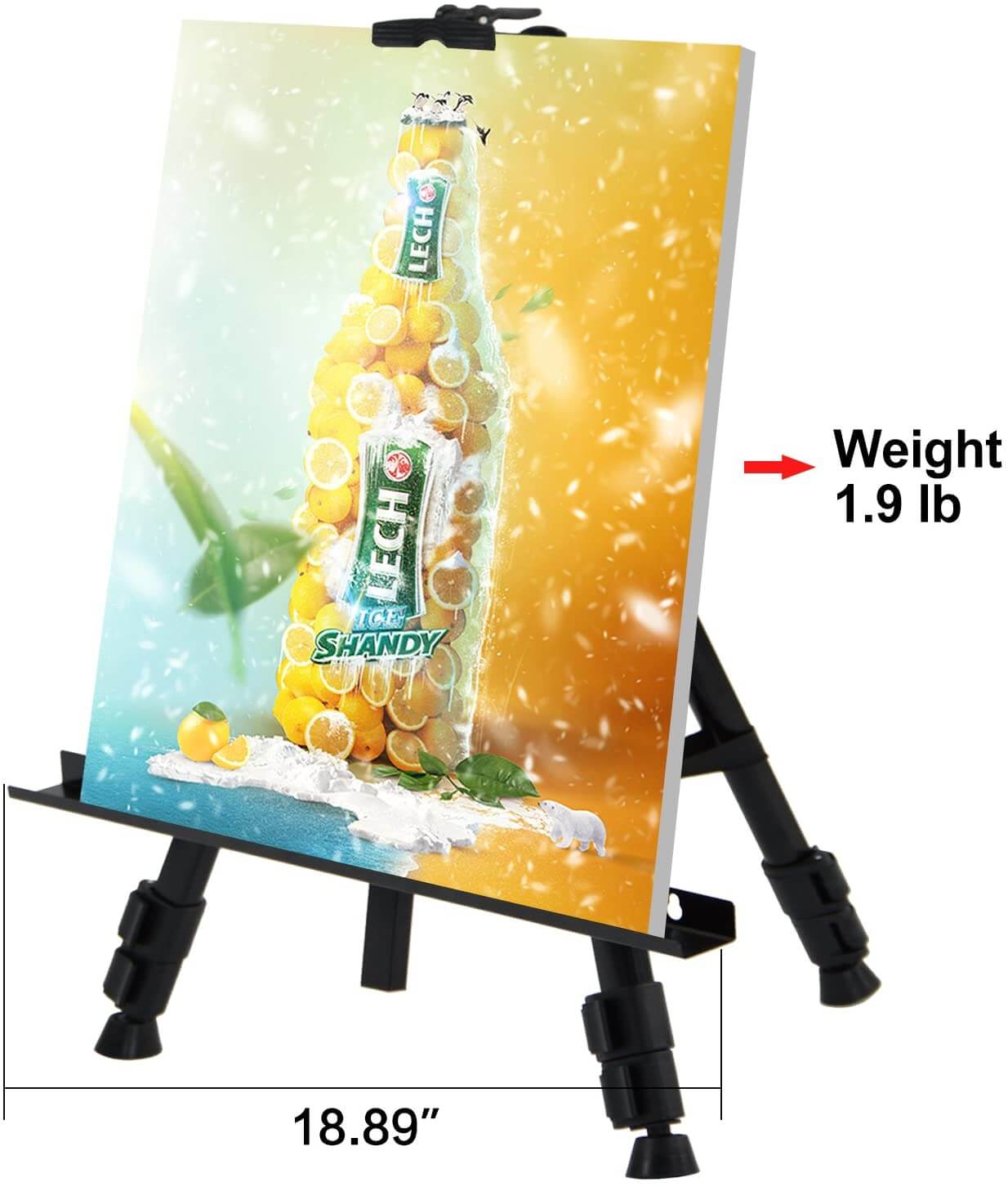 Art Easel Aluminum Metal Tripod Display Easel 21" To 66" Adjustable - The Shopsite