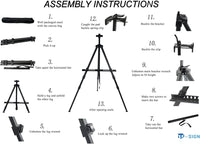 Thumbnail for Art Easel Aluminum Metal Tripod Display Easel 21
