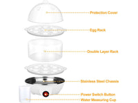 Thumbnail for Egg Cooker Egg Poacher, Hard Boiled Egg Make - The Shopsite