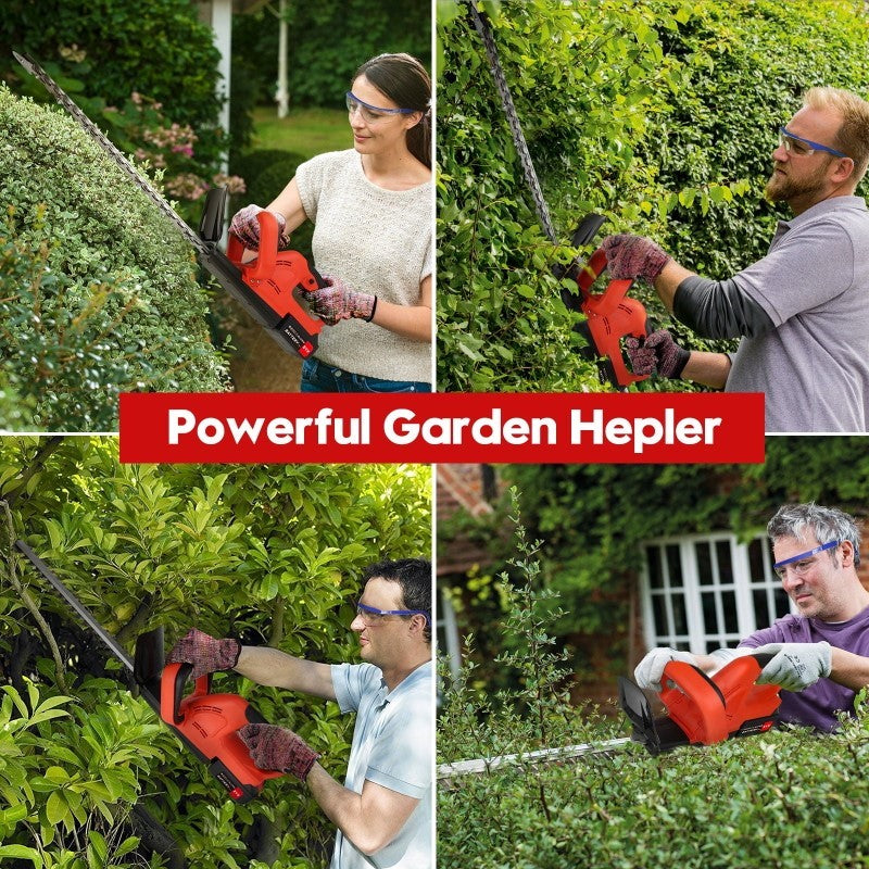 Hedge trimmer with oil pot