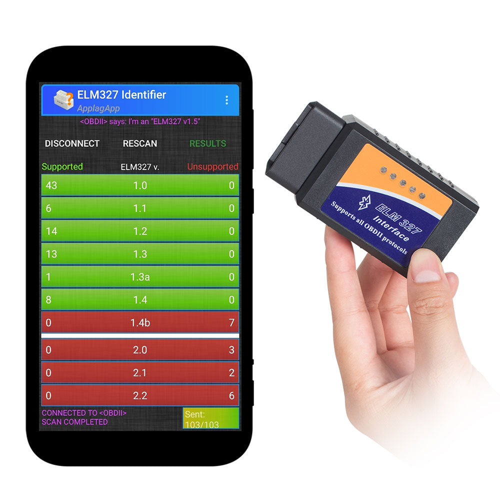 OBD2 scanner packaging with manual