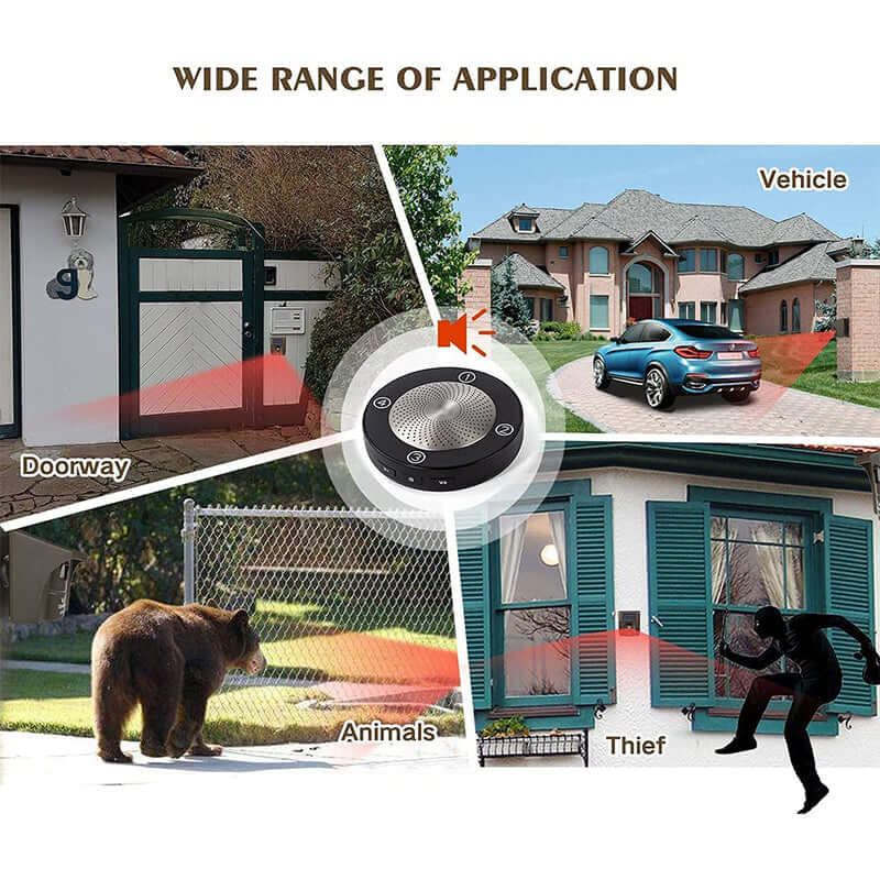 1/2 Mile Solar Driveway Alarm Motion sensor Weatherproof Sensor Alarm