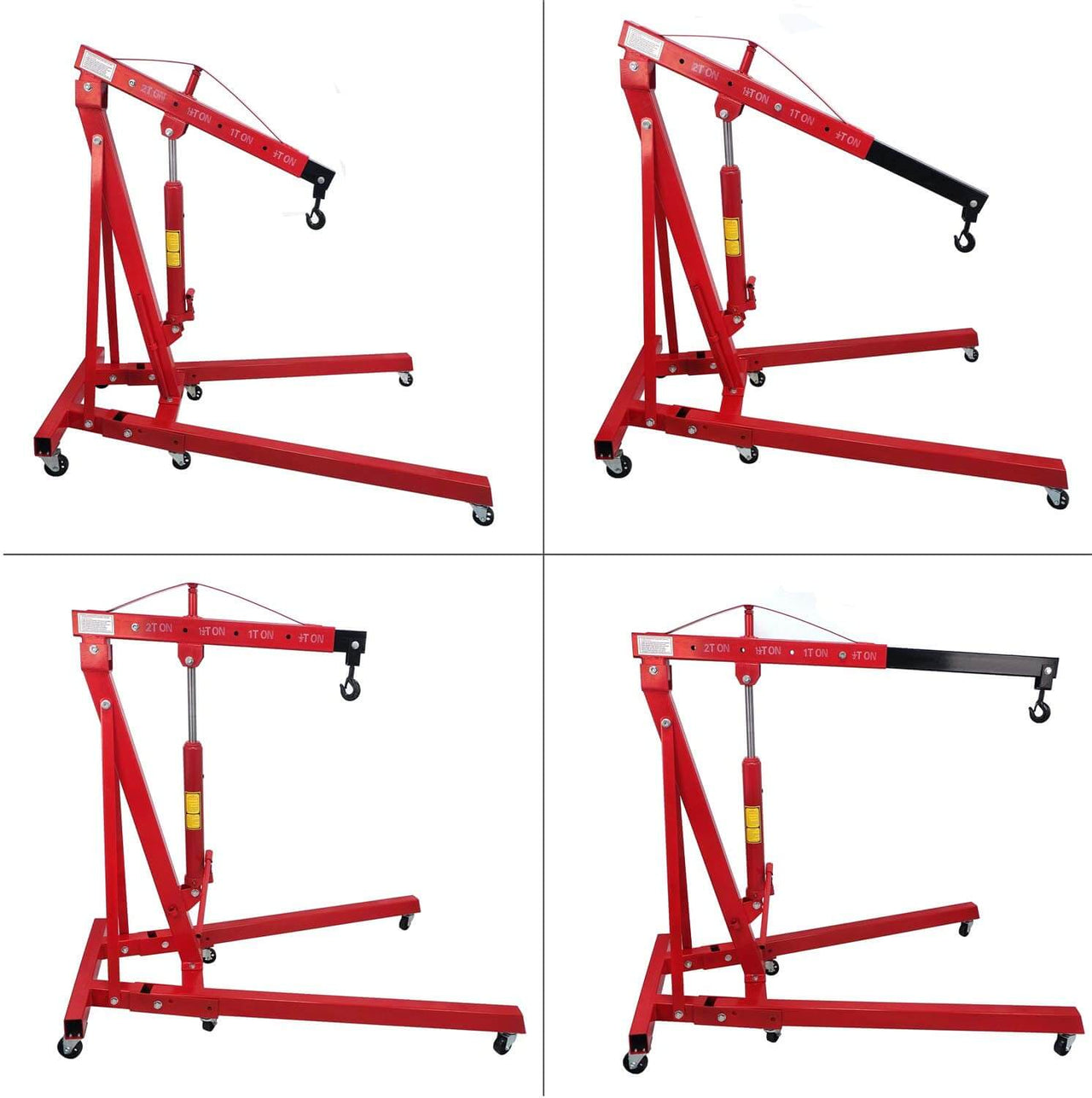 Engine hoist steel structural frame