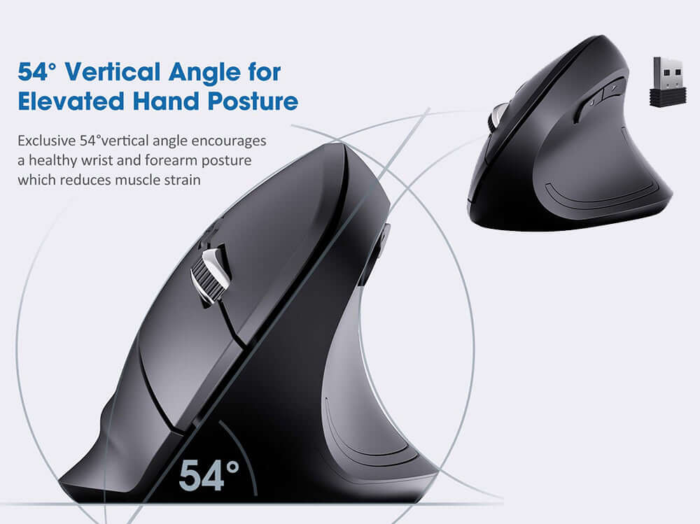 Ergonomic Mouse Wireless Vertical Mouse 2.4G - The Shopsite