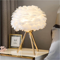 Thumbnail for Elegant Feather Table Lamp – Perfect for Bedroom, Living Room, or Special Occasions