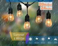 Thumbnail for Festoon Light String Lights 20M 24 LED Bulbs