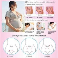 Thumbnail for Fetal Doppler Baby Heart Rate Monitor Home Sonar Doppler Stethoscop