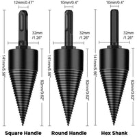 Thumbnail for Firewood Splitter 32mm Firewood Drill Bit Wood Splitter with 3 Drill Handles Wood Bits high carbon steel - The Shopsite