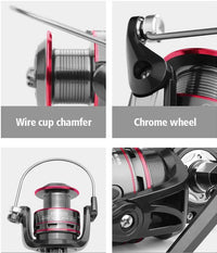 Thumbnail for Fishing Reel 8KG Pike Black Red Spinning Reel - The Shopsite
