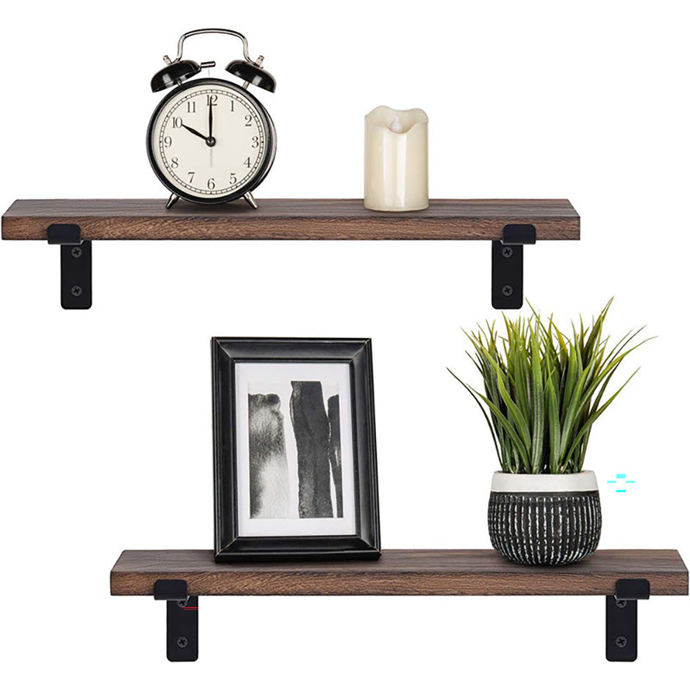 Side view of wood shelf thickness