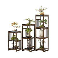 Thumbnail for Bamboo standing storage shelf front view