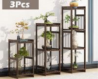 Thumbnail for Bamboo plant stand for indoor use
