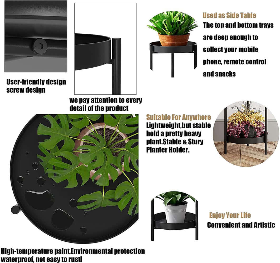 2 Tier Tall Flower Pot Stand - The Shopsite