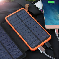 Thumbnail for Solar power bank 20000mAh showing USB charging cables