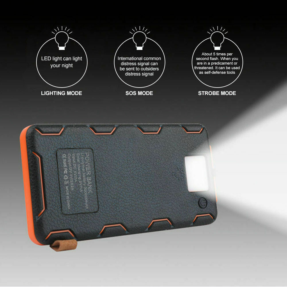 Solar power bank side view