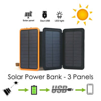 Thumbnail for LED battery indicator on solar power bank 20000mAh