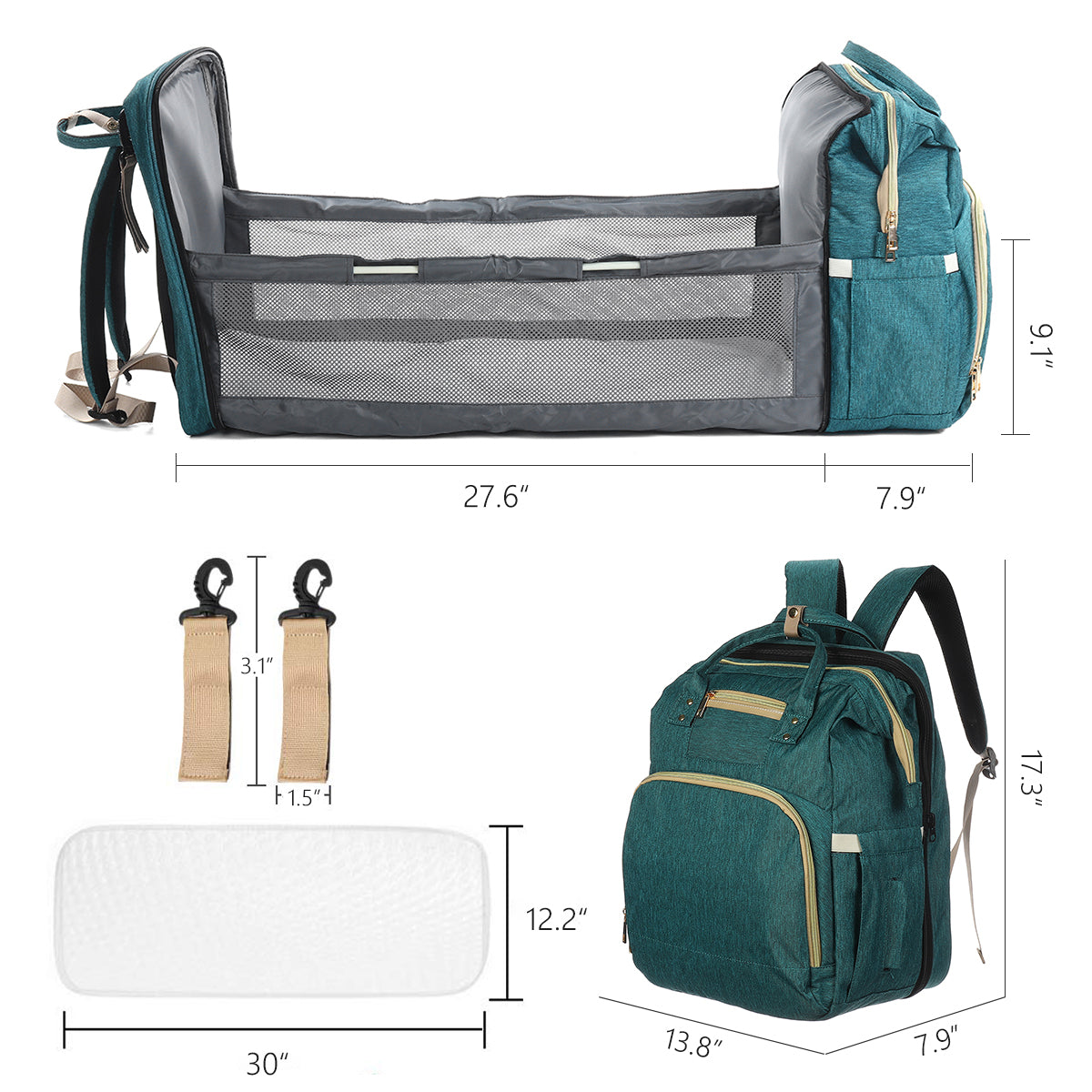 Nappy Bag Mummy Bag 5 in 1 Nappy bag