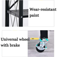 Thumbnail for Foldable 5 Tier Kitchen Trolley Shelving Unit with Wheels - The Shopsite