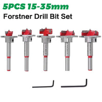 Thumbnail for 5pcs Forstner Drill Bit Woodworking Hole Saw Cutter Bits 15/20/25/30/35mm Forstner Bits - The Shopsite