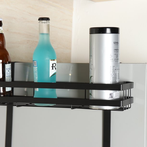 Kitchen organiser storage shelf black colour detail