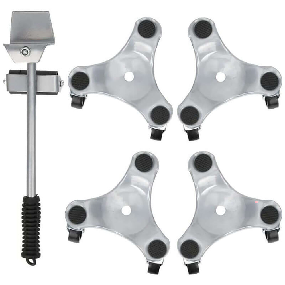 Furniture mover sliders arranged on floor