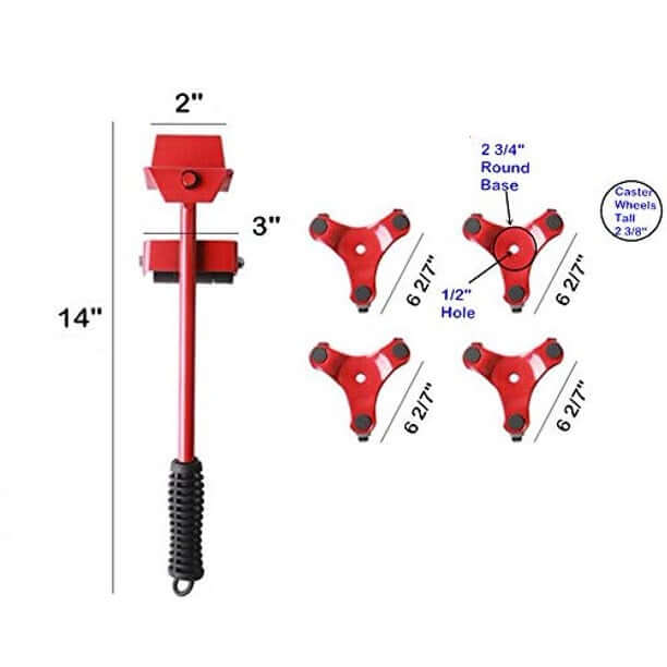 Furniture Mover Lifter Slider Red - The Shopsite