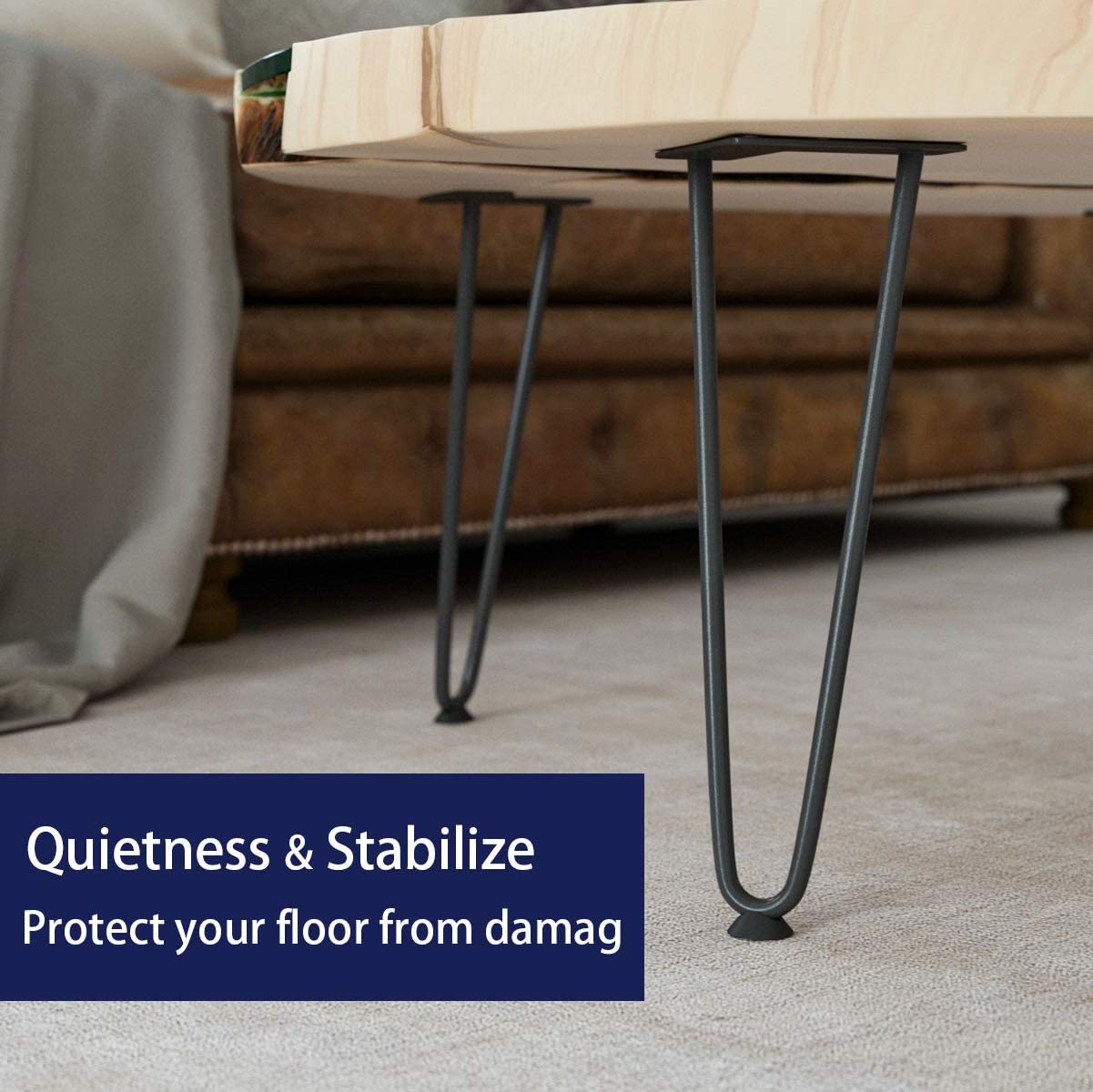 Hairpin legs with industrial modern look