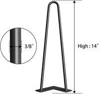 Thumbnail for Hairpin legs installed on wooden tabletop