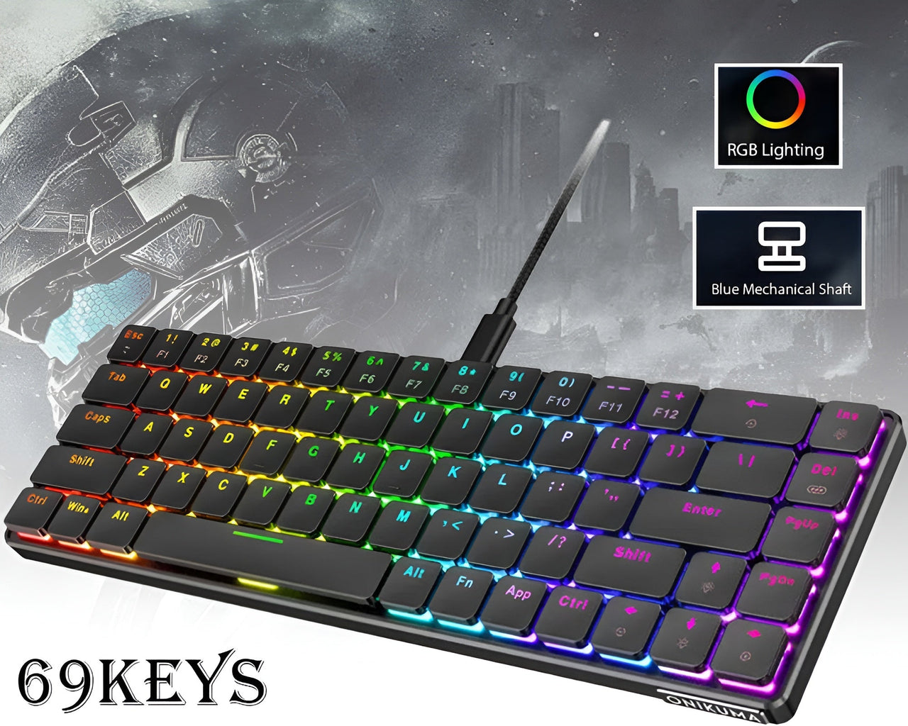 Durable ABS keyboard
