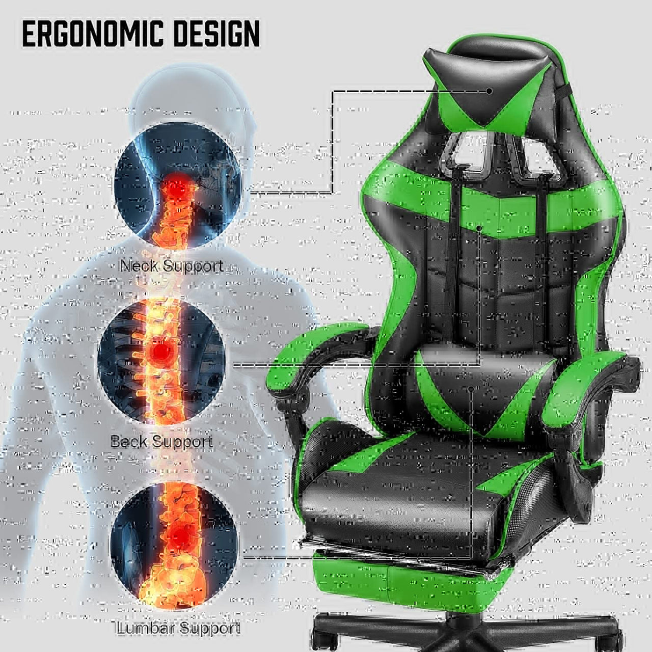 gaming setup desk and chair