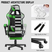 Thumbnail for Gaming Chair Racing Chair + Desk