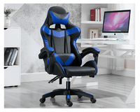 Thumbnail for Gaming Chair Racing Style Ergonomic PU Leather Black reclining backrest
