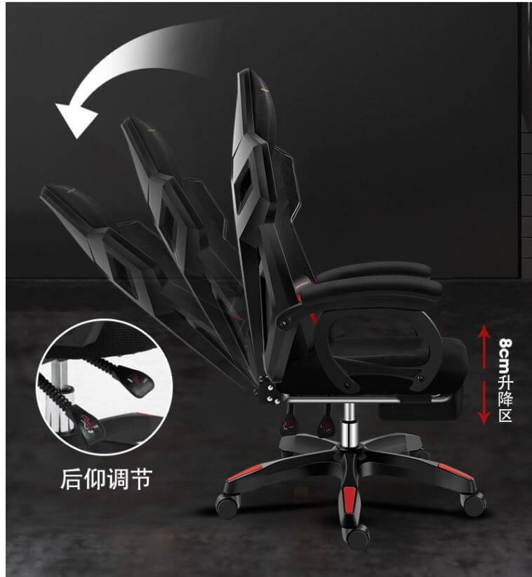 Gaming Chair with Headrest and Lumbar Support