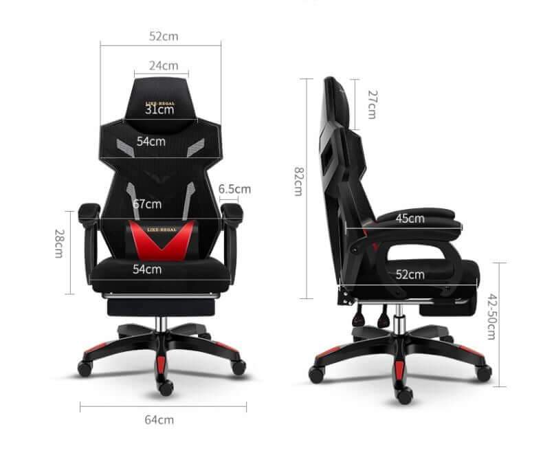 Gaming Chair with Headrest and Lumbar Support