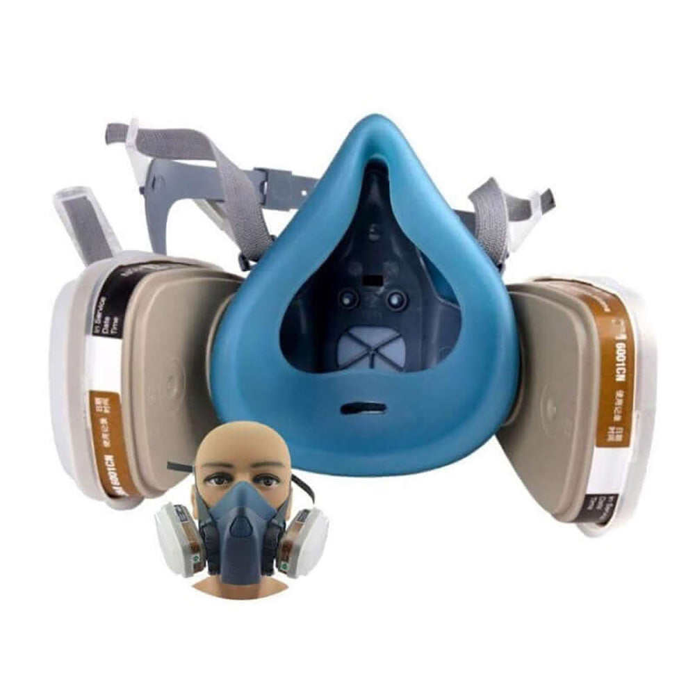 Respirator mask kit including filters and cartridges