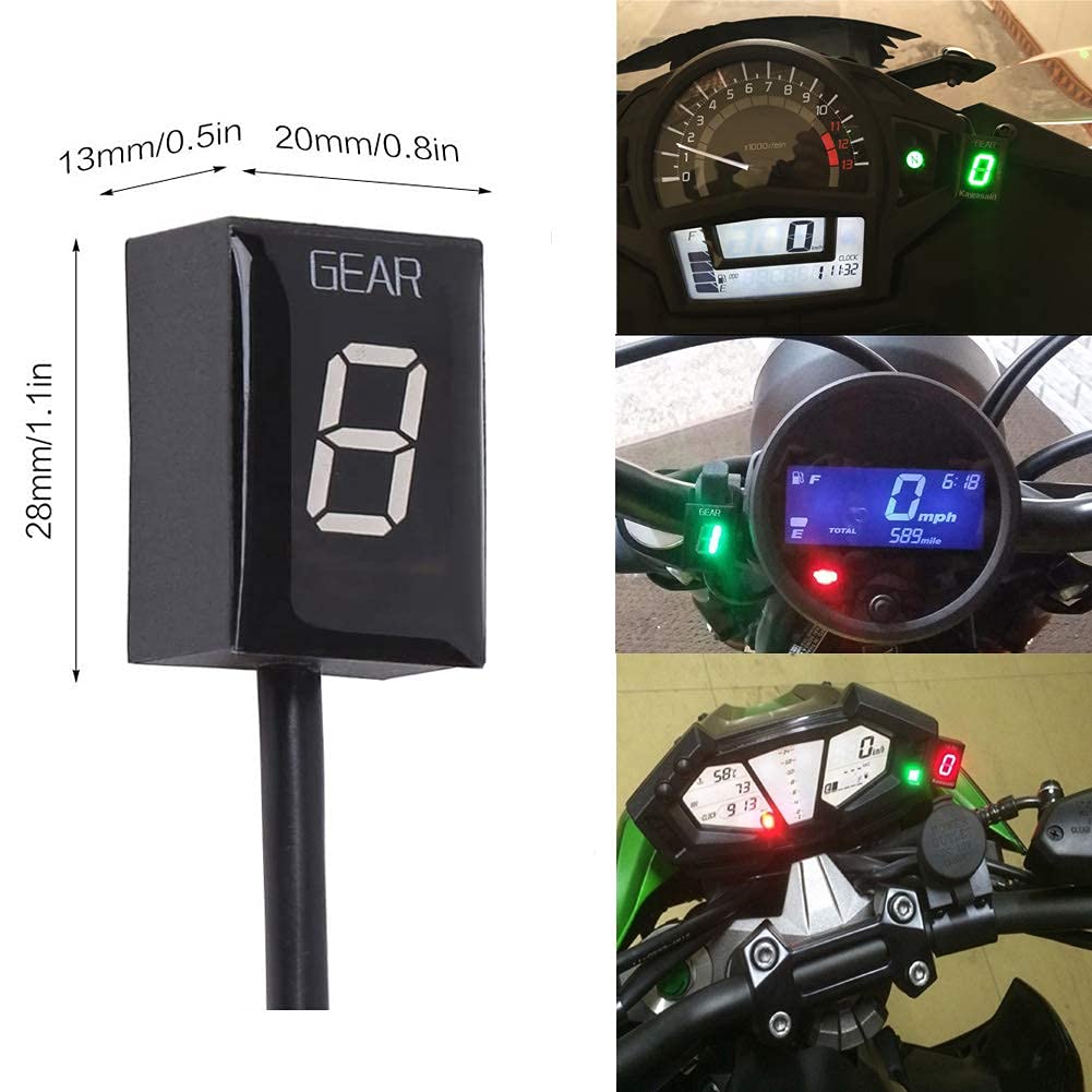 Waterproof gear indicator for motorcycles