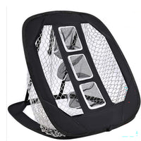 Thumbnail for Compact golf chipping net folded for transport