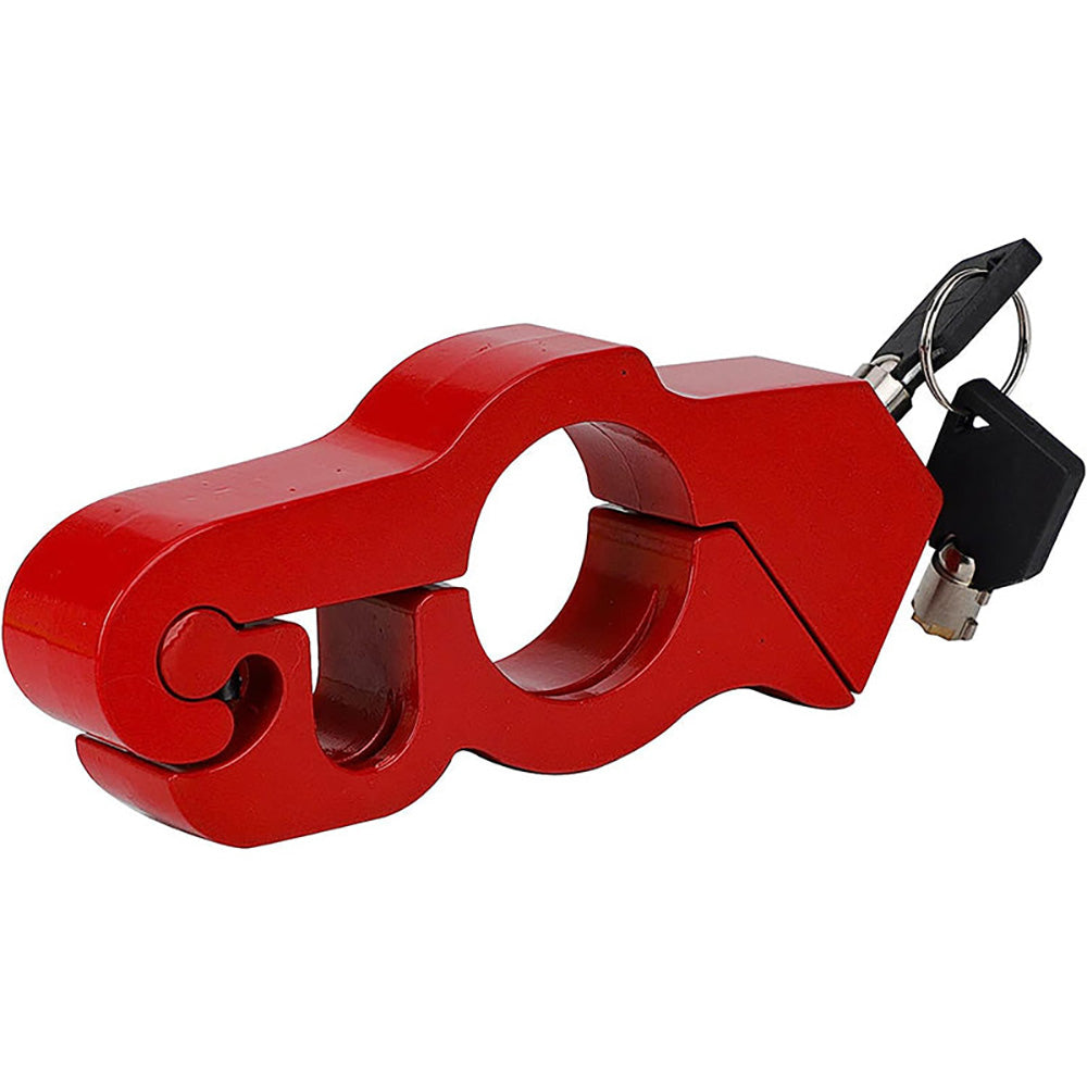 Motorcycle grip lock red colour with key set