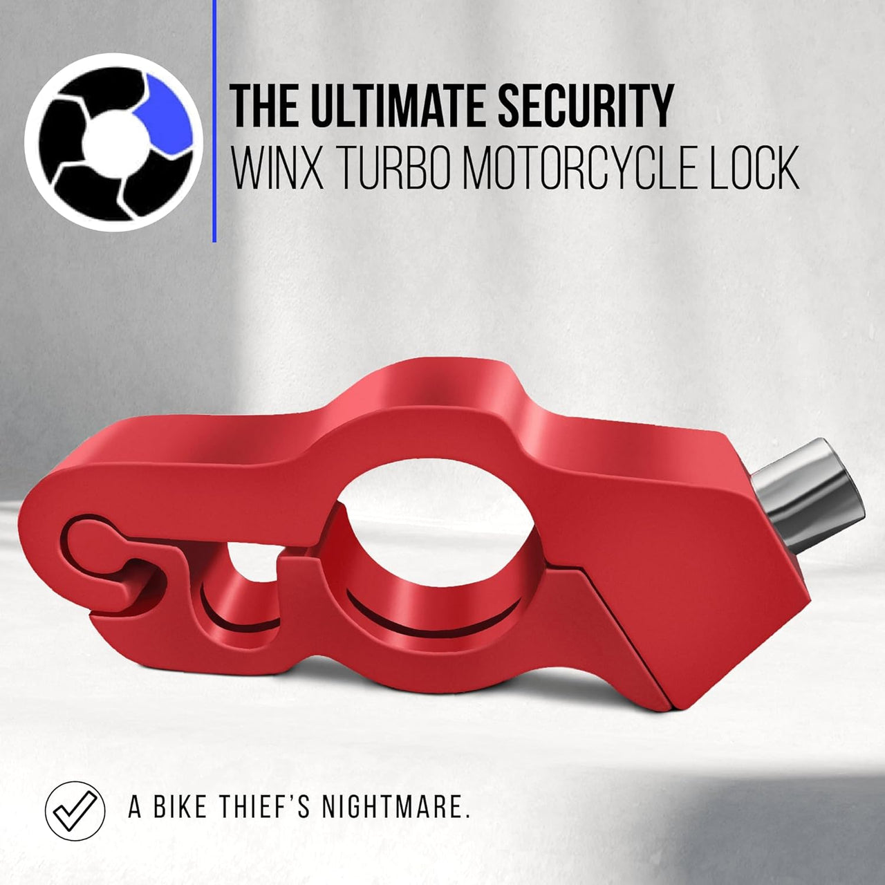 motorcycle brake grip lock red