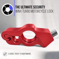 Thumbnail for motorcycle brake grip lock red