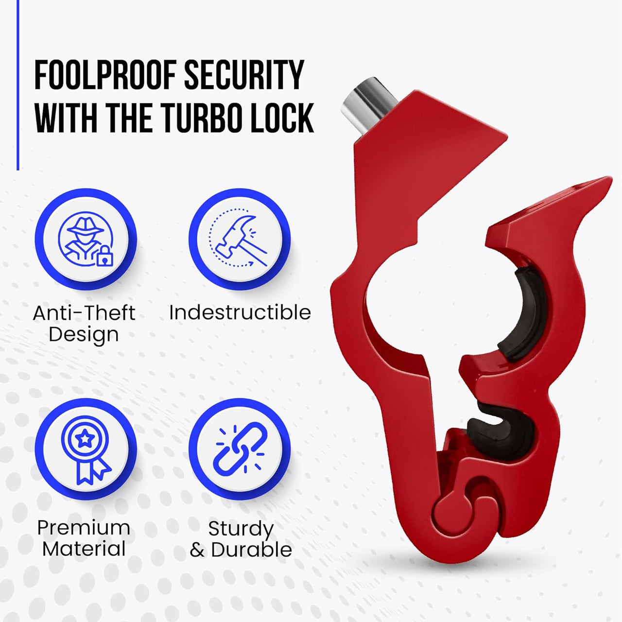 motorcycle brake grip lock red
