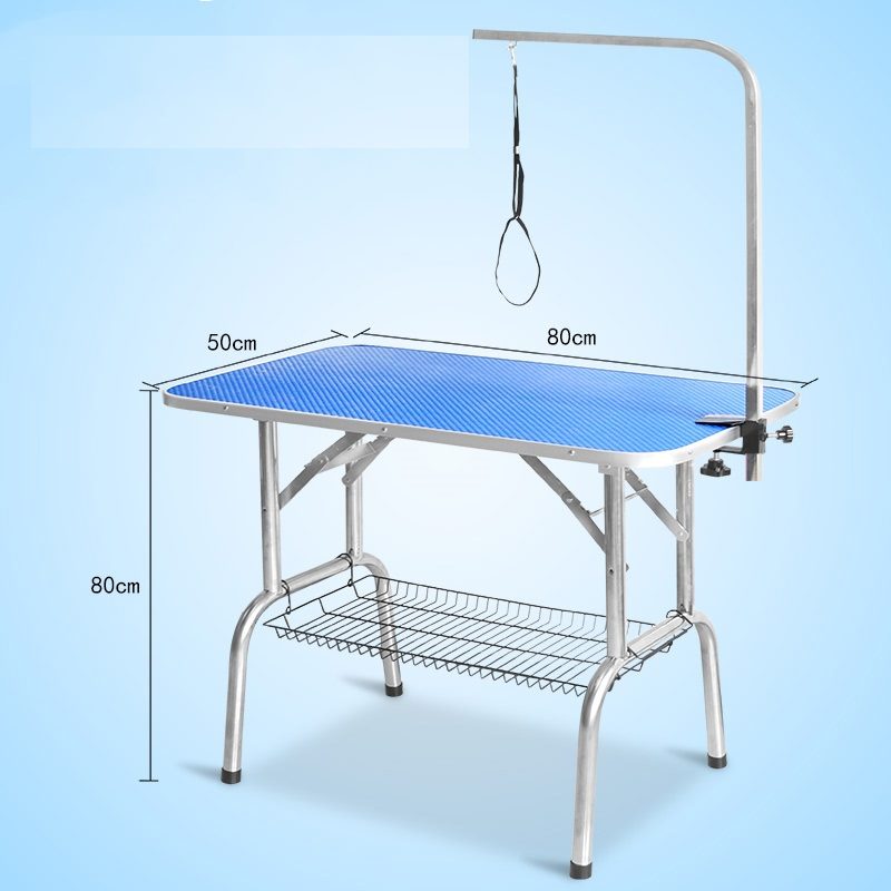Pet Grooming Table Foldable Dog Grooming Desk with Arm
